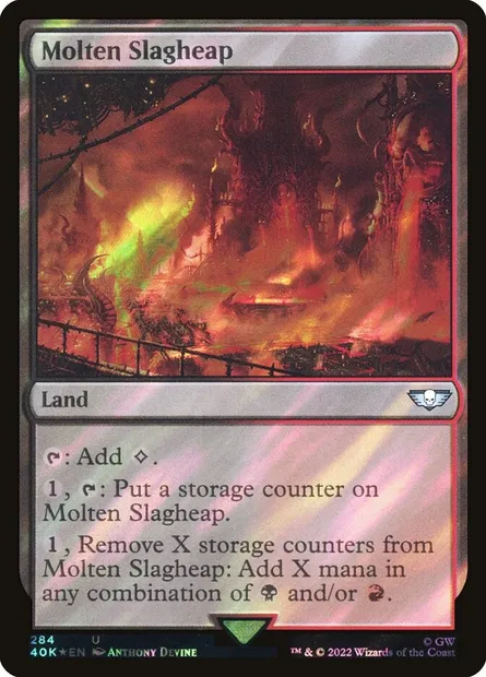 Molten Slagheap, Magic card 40K 284★ — Warhammer 40,000 Commander set
