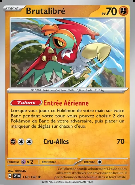 Brutalibré, carte Pokémon SVI 118 — extension Écarlate et Violet