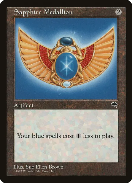 Médaillon de saphir, carte Magic TMP 306 — extension Tempête