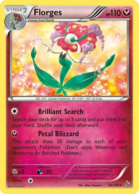 Florges, Pokémon card FLF 66 — Flashfire set