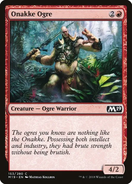 Onakke Ogre, Magic card M19 153 — Core Set 2019 set