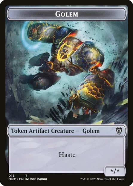 Golem, Magic card TONC 18 — Phyrexia: All Will Be One Commander Tokens set