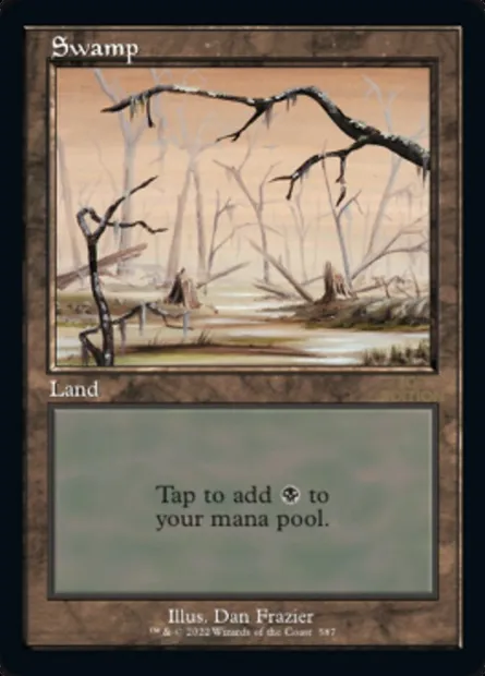 Swamp, Magic card 30A 587 — 30th Anniversary Edition set