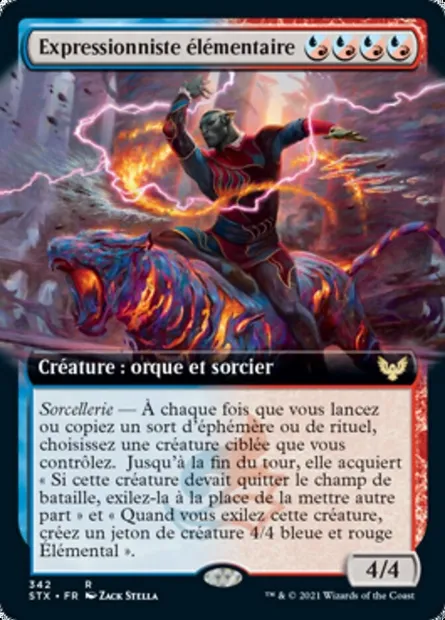 Expressionniste élémentaire, carte Magic STX 342 — extension Strixhaven: l'Académie des Mages