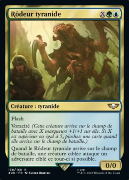 Rôdeur tyranide, carte Magic 40K 138 — extension Warhammer 40,000 Commander