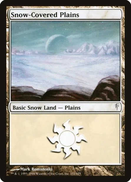 Snow-Covered Plains, Magic card CSP 151 — Coldsnap set
