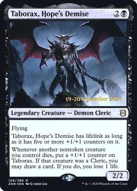 Taborax, tueur de l'espoir, carte Magic PZNR 129s — extension Zendikar Rising Promos