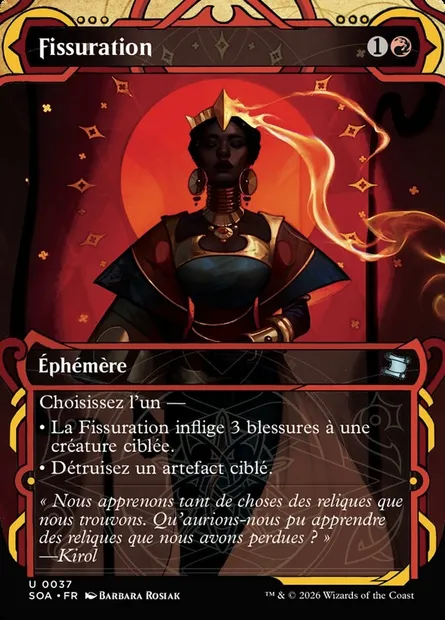 Fissuration, carte Magic SOA 37 — extension Secrets of Strixhaven Mystical Archive