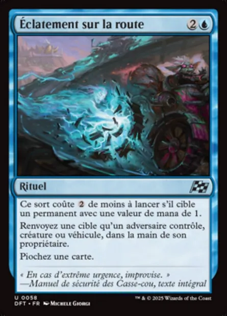 Éclatement sur la route, carte Magic DFT 58 — extension Aetherdrift
