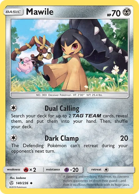 Mawile, Pokémon card CEC 140 — Cosmic Eclipse set