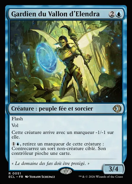 Gardien du Vallon d'Elendra, carte Magic ECL 51 — extension Lorwyn Eclipsed