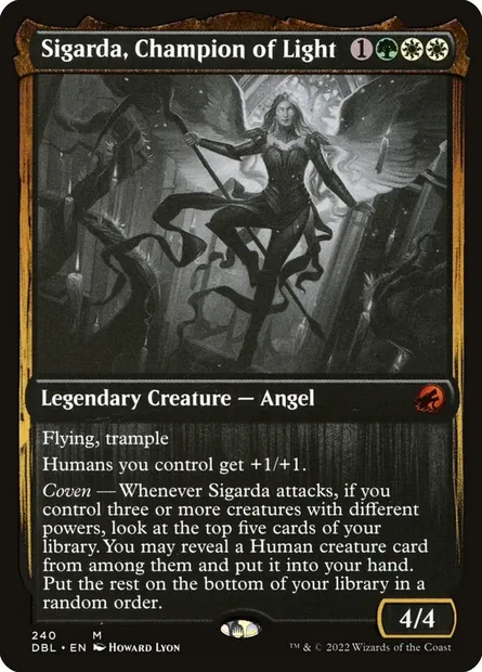 Sigarda, Champion of Light, Magic card DBL 240 — Innistrad: Double Feature set