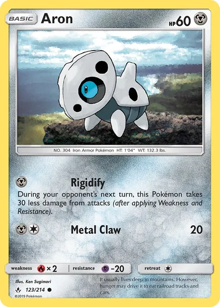 Aron, Pokémon card UNB 123 — Unbroken Bonds set