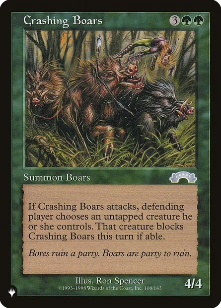 Crashing Boars, Magic card PLST EXO-108 — The List set