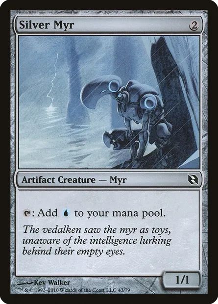 Silver Myr, Magic card DDF 43 — Duel Decks: Elspeth vs. Tezzeret set