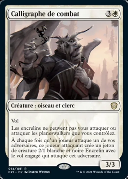Calligraphe de combat, carte Magic C21 14 — extension Commander 2021