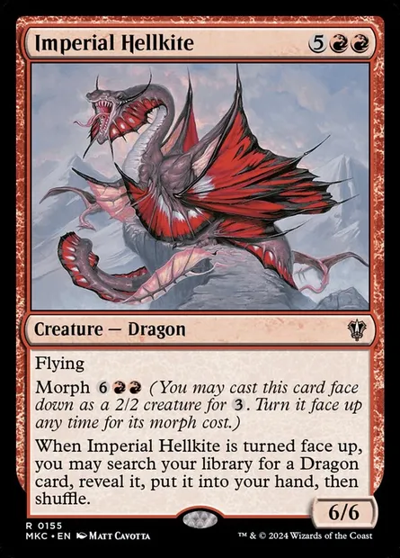 Imperial Hellkite, Magic card MKC 155 — Murders at Karlov Manor Commander set