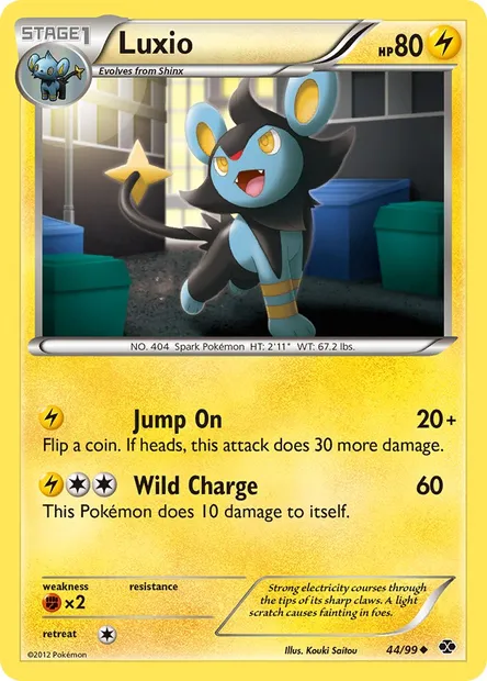 Luxio, Pokémon card NXD 44 — Next Destinies set