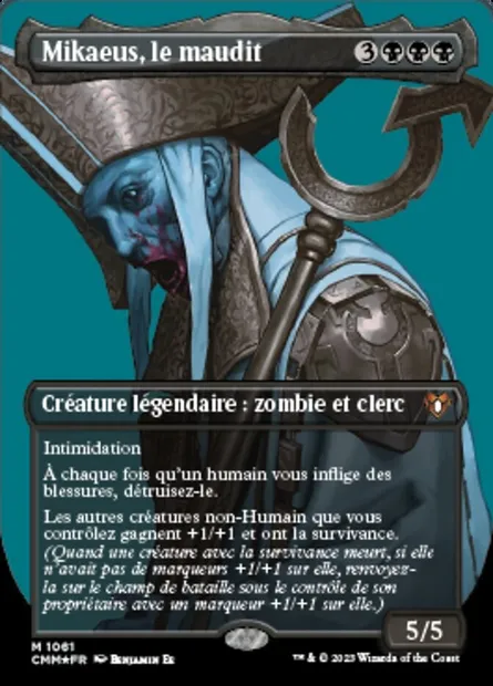 Mikaeus, le maudit, carte Magic CMM 1061 — extension Commander Masters