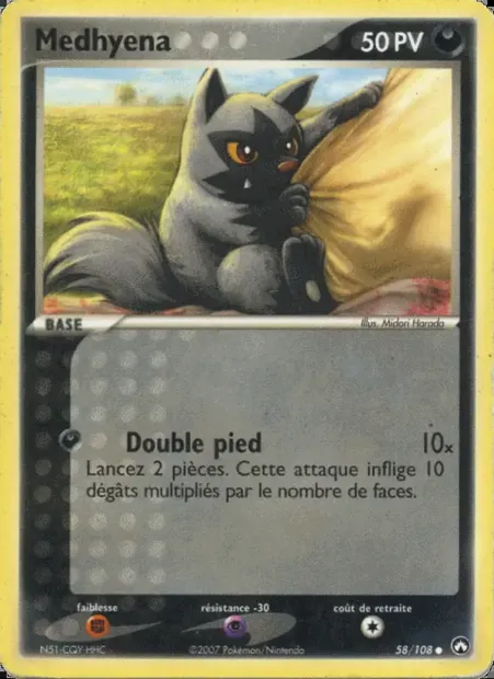 Medhyena, carte Pokémon PK 58 — extension EX Gardiens du Pouvoir