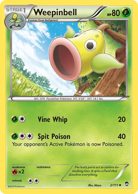 Weepinbell, Pokémon card FFI 2 — Furious Fists set
