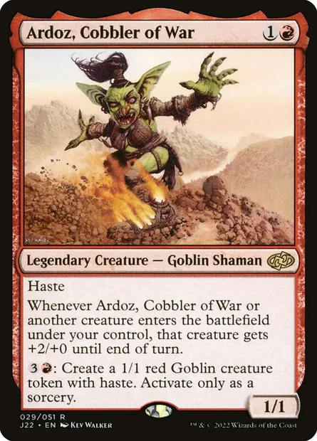 Ardoz, Cobbler of War, Magic card J22 29 — Jumpstart 2022 set