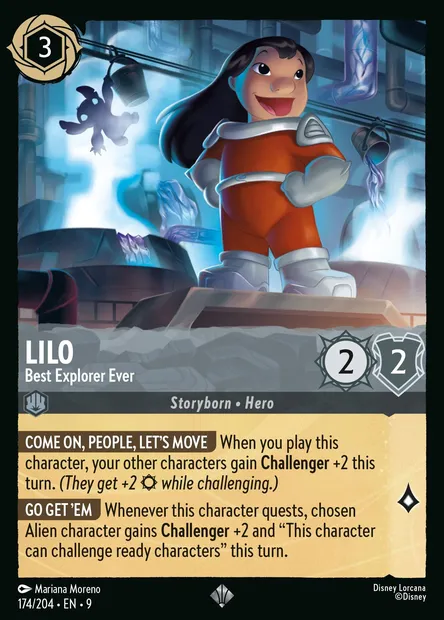 Lilo - Best Explorer Ever, Disney Lorcana card CH9-174 — Fabled set