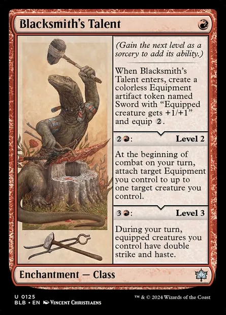 Blacksmith's Talent, Magic card BLB 125 — Bloomburrow set