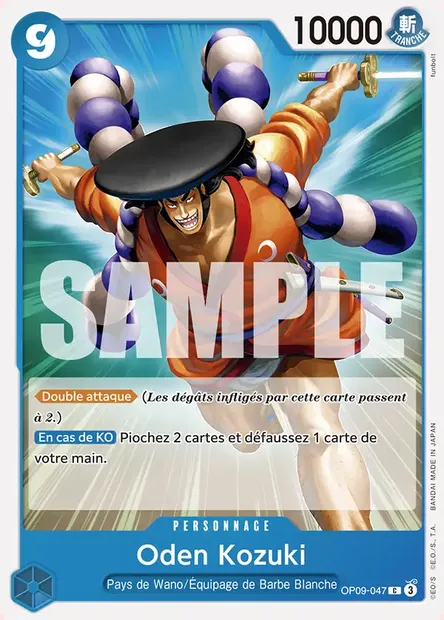 Oden Kozuki, carte One Piece OP09-047 — extension LES NOUVEAUX EMPEREURS