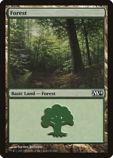 Forest, Magic card M14 247 — Magic 2014 set