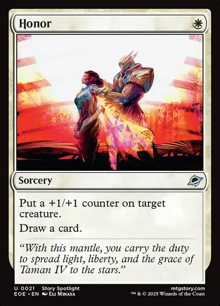 Honor, Magic card EOE 21 — Edge of Eternities set