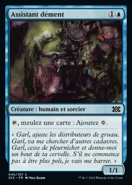 Assistant dément, carte Magic 2X2 45 — extension Double Masters 2022