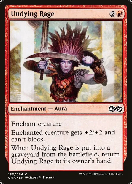 Undying Rage, Magic card UMA 153 — Ultimate Masters set