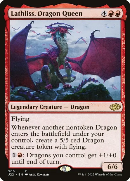 Lathliss, Dragon Queen, Magic card J22 566 — Jumpstart 2022 set