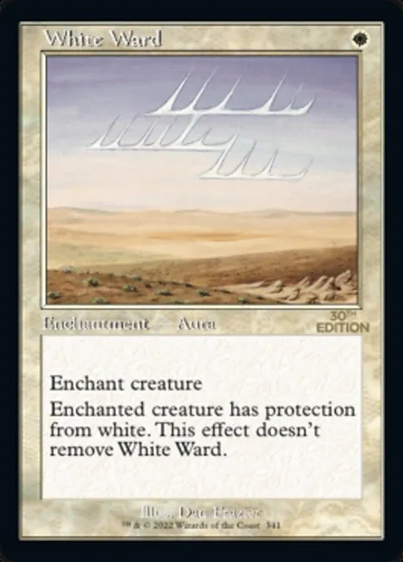 White Ward, Magic card 30A 341 — 30th Anniversary Edition set