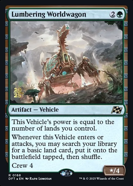Lumbering Worldwagon, Magic card PDFT 168s — Aetherdrift Promos set