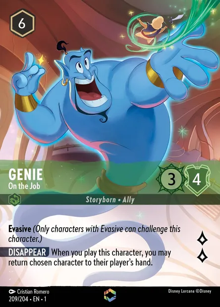 Genie - On the Job, Disney Lorcana card CH1-209 — The First Chapter set