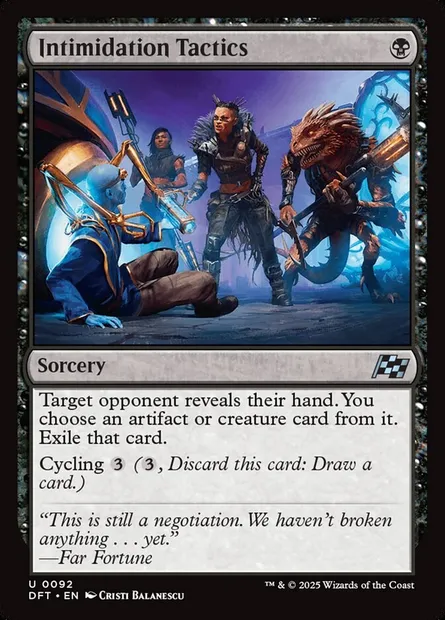 Intimidation Tactics, Magic card DFT 92 — Aetherdrift set