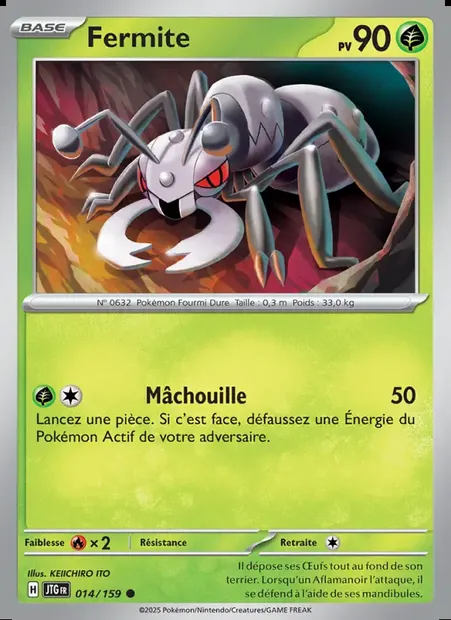 Fermite, carte Pokémon JTG 014 — extension Aventures Ensemble