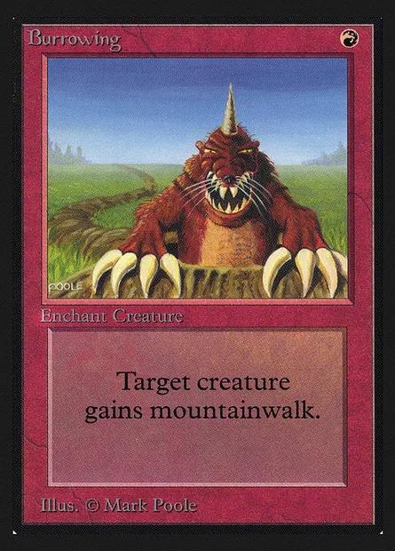 Burrowing, Magic card CEI 139 — Intl. Collectors' Edition set