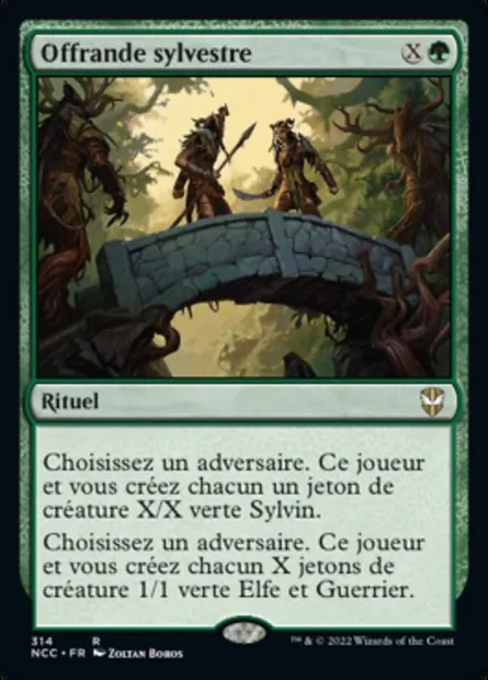 Offrande sylvestre, carte Magic NCC 314 — extension New Capenna Commander