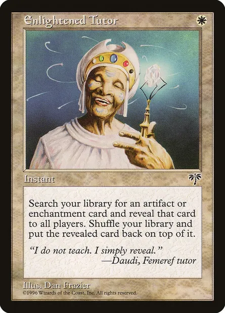 Enlightened Tutor, Magic card MIR 14 — Mirage set