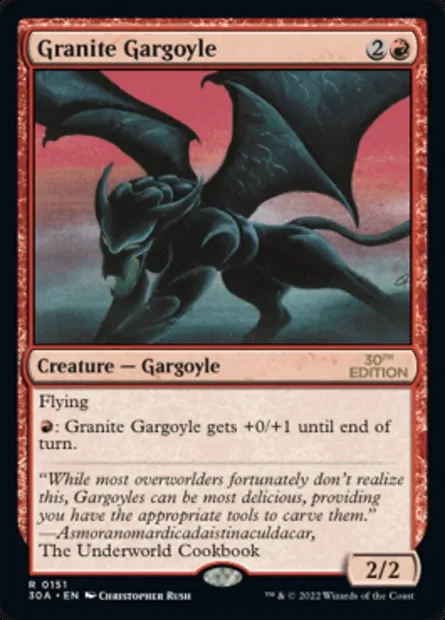 Granite Gargoyle, Magic card 30A 151 — 30th Anniversary Edition set