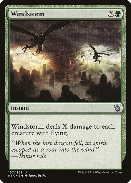 Windstorm, Magic card KTK 157 — Khans of Tarkir set