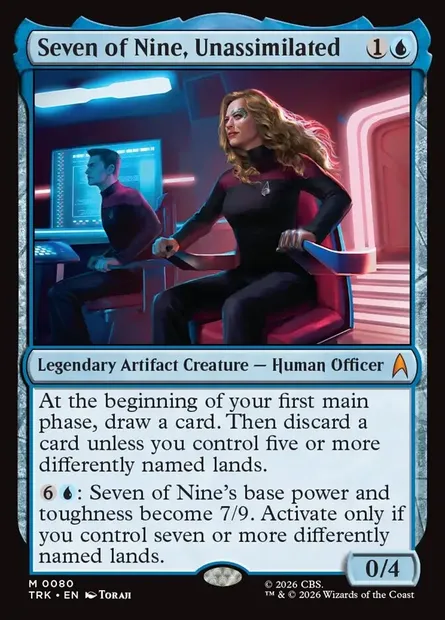 Seven of Nine, Unassimilated, carte Magic TRK 80 — extension Star Trek