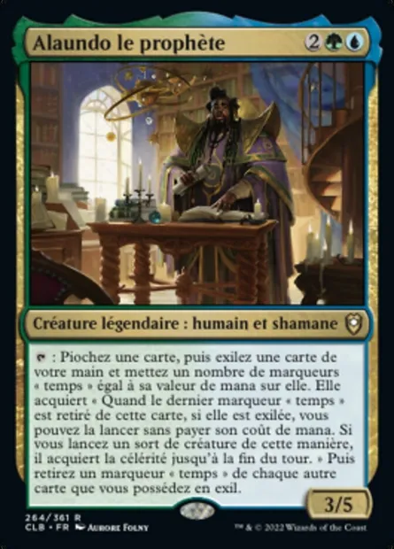 Alaundo le prophète, carte Magic CLB 264 — extension Commander Légendes : la bataille de la Porte de Baldur