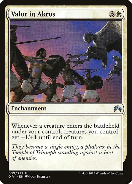 Valor in Akros, Magic card ORI 39 — Magic Origins set