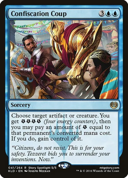 Confiscation Coup, Magic card KLD 41 — Kaladesh set