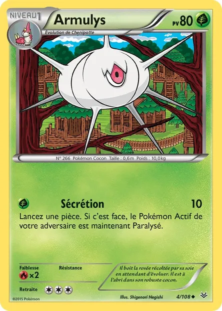 Armulys, carte Pokémon ROS 4 — extension Ciel Rugissant
