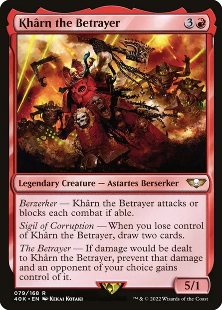 Khârn the Betrayer, Magic card 40K 79 — Warhammer 40,000 Commander set